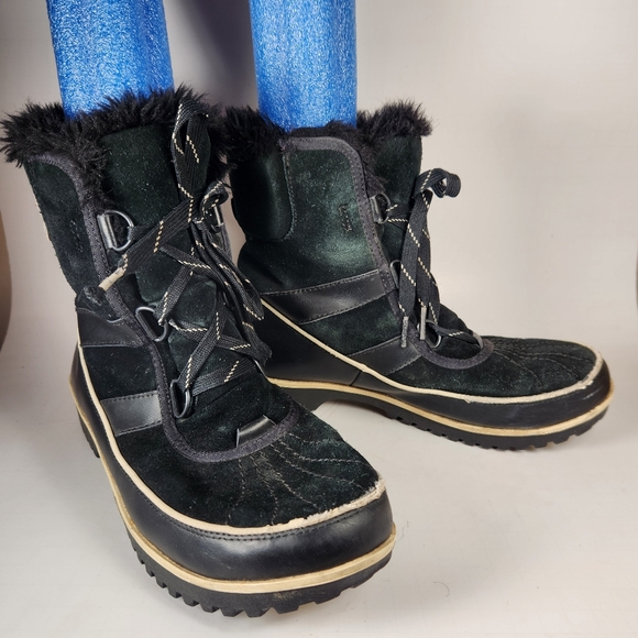 SOREL Women's Tivoli II Boots Size 9 Black Waterproof Lace Up Snow Winter - Picture 2 of 13